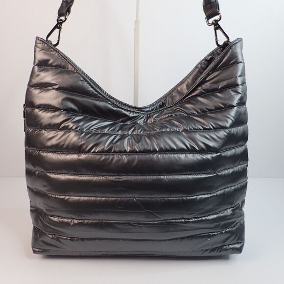 Think Royln Hobo The Beverly Pearl Gray Puffer Bag - Picture 2 of 13